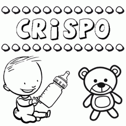 Nome Crispo para pintar. Desenhos de todos os nomes para colorir