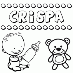 Nome Crispa para pintar. Desenhos de todos os nomes para colorir