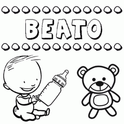 Nome Beato para pintar. Desenhos de todos os nomes para colorir