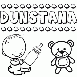 Nome Dunstana para pintar. Desenhos de todos os nomes para colorir