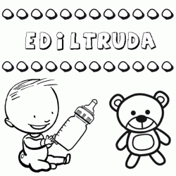 Nome Ediltruda para pintar. Desenhos de todos os nomes para colorir