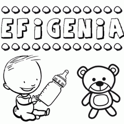 Nome Efigenia para pintar. Desenhos de todos os nomes para colorir
