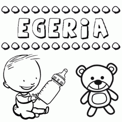 Nome Egeria para pintar. Desenhos de todos os nomes para colorir