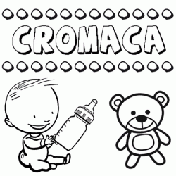 Nome Cromaca para pintar. Desenhos de todos os nomes para colorir
