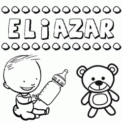 Nome Eliazar para pintar. Desenhos de todos os nomes para colorir