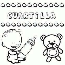 Nome Cuartilla para pintar. Desenhos de todos os nomes para colorir
