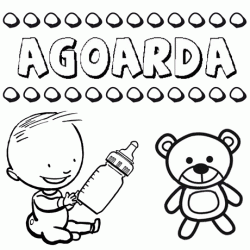 Nome Agoarda para pintar. Desenhos de todos os nomes para colorir