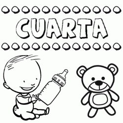 Nome Cuarta para pintar. Desenhos de todos os nomes para colorir