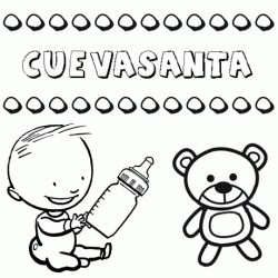 Nome Cuevasanta para pintar. Desenhos de todos os nomes para colorir