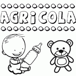Nome Agrícola para pintar. Desenhos de todos os nomes para colorir