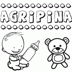Nome Agripina para pintar. Desenhos de todos os nomes para colorir