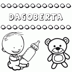 Nome Dagoberta para pintar. Desenhos de todos os nomes para colorir