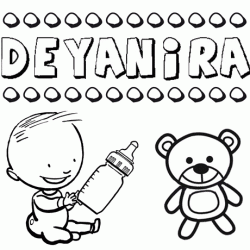 Nome Deyanira para pintar. Desenhos de todos os nomes para colorir