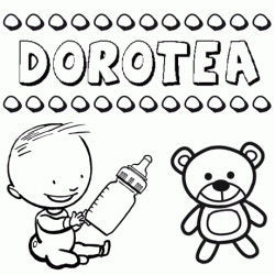 Nome Dorotea para pintar. Desenhos de todos os nomes para colorir