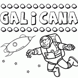 Nome Galicana para pintar. Desenhos de todos os nomes para colorir
