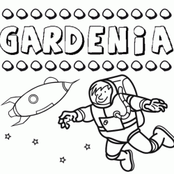 Nome Gardenia para pintar. Desenhos de todos os nomes para colorir