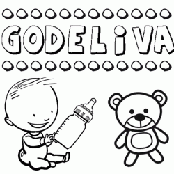 Nome Godeliva para pintar. Desenhos de todos os nomes para colorir