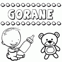 Nome Gorane para pintar. Desenhos de todos os nomes para colorir