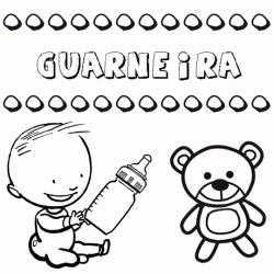 Nome Guarneira para pintar. Desenhos de todos os nomes para colorir