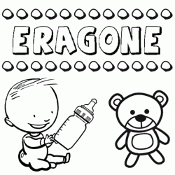 Nome Eragone para pintar. Desenhos de todos os nomes para colorir