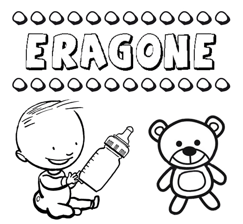 Nome Eragone para pintar. Desenhos de todos os nomes para colorir