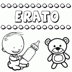 Nome Erato para pintar. Desenhos de todos os nomes para colorir