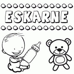 Nome Eskarne para pintar. Desenhos de todos os nomes para colorir