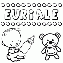 Nome Euríale para pintar. Desenhos de todos os nomes para colorir