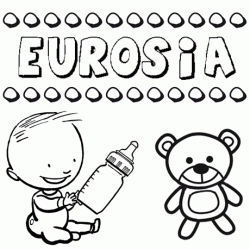 Nome Eurosia para pintar. Desenhos de todos os nomes para colorir