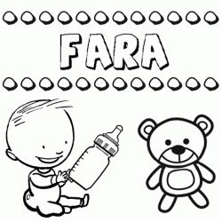 Nome Fara para pintar. Desenhos de todos os nomes para colorir
