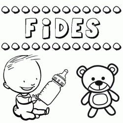 Nome Fides para pintar. Desenhos de todos os nomes para colorir