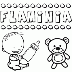 Nome Flaminia para pintar. Desenhos de todos os nomes para colorir