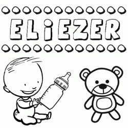 Nome Eliezer para pintar. Desenhos de todos os nomes para colorir