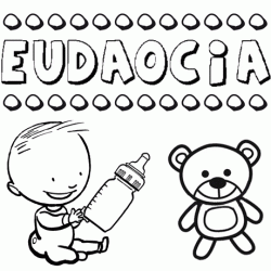 Nome Eudaocia para pintar. Desenhos de todos os nomes para colorir