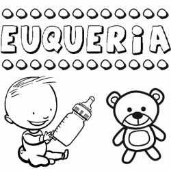 Nome Euqueria para pintar. Desenhos de todos os nomes para colorir
