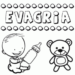Nome Evagria para pintar. Desenhos de todos os nomes para colorir