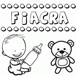 Nome Fiacra para pintar. Desenhos de todos os nomes para colorir