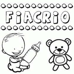 Nome Fiacrio para pintar. Desenhos de todos os nomes para colorir
