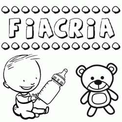 Nome Fiacria para pintar. Desenhos de todos os nomes para colorir