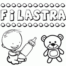 Nome Filastra para pintar. Desenhos de todos os nomes para colorir