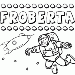 Nome Froberta para pintar. Desenhos de todos os nomes para colorir