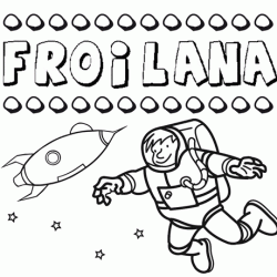 Nome Froilana para pintar. Desenhos de todos os nomes para colorir