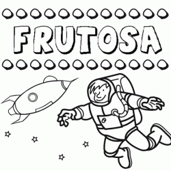 Nome Frutosa para pintar. Desenhos de todos os nomes para colorir