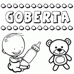 Nome Goberta para pintar. Desenhos de todos os nomes para colorir