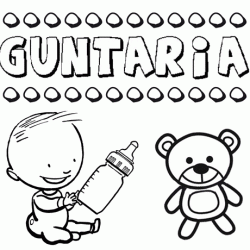 Nome Guntaria para pintar. Desenhos de todos os nomes para colorir
