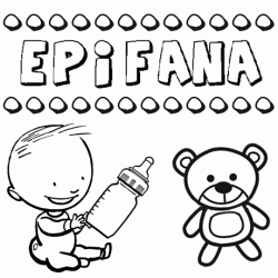 Nome Epifana para pintar. Desenhos de todos os nomes para colorir