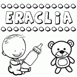 Nome Eraclia para pintar. Desenhos de todos os nomes para colorir