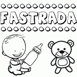 Nome Fastrada para pintar. Desenhos de todos os nomes para colorir