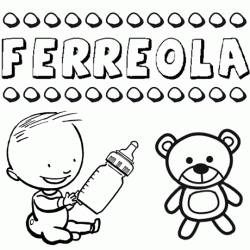 Nome Ferreola para pintar. Desenhos de todos os nomes para colorir