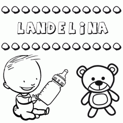 Nome Landelina para pintar. Desenhos de todos os nomes para colorir